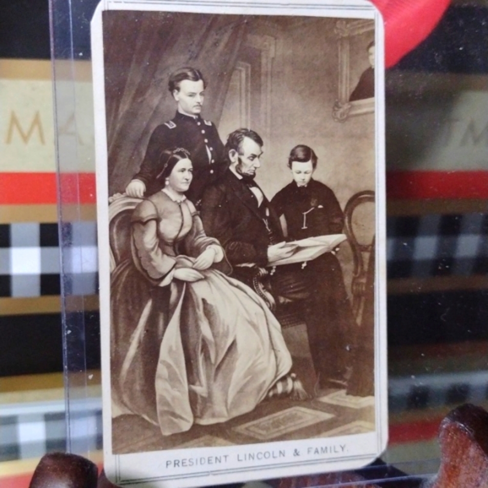 Genuine C.D.V. Photo of Lincoln's Family circa 1860s